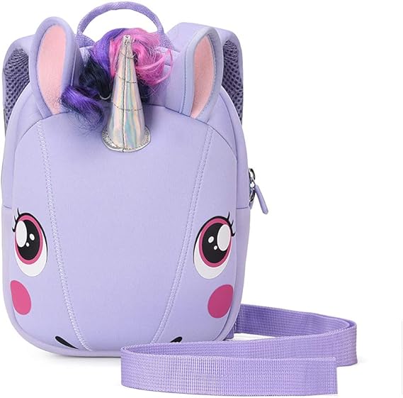 Unicorn Backpack with leash for Girls Kids Backpack Plush Unicorn Toy