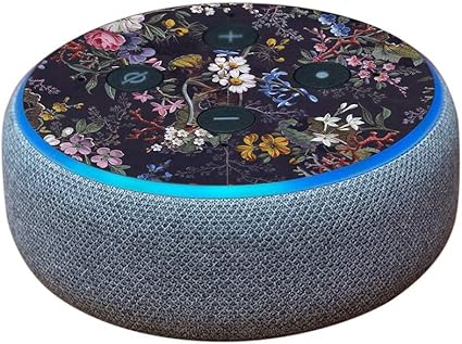 Amazon Mightyskins スキンデカール ラップ Amazon ステッカー 保護カバー 100のカラーオプション Amazon Echo Dot 3rd Gen Amedot3 Midnight Blossom Mightyskins デジタルオーディオアクセサリ