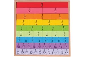 Bigjigs Toys Educational Fractions Tray with Decimals
