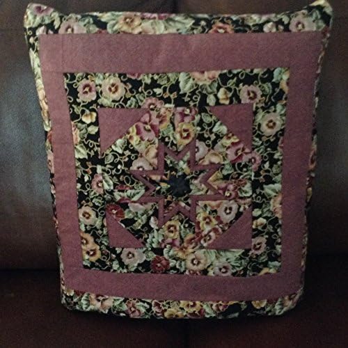 Quillow, Quilt throw, Lap Quilt, Pillow - Colorful Pansies Folded Star Quillow