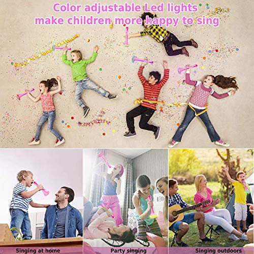 image for iGeeKid Kids Wireless Karaoke Microphone with Speaker Colorful LED Lig