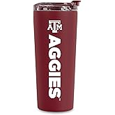 Rico Industries NCAA 24oz Stainless Steel Tumbler with Lid and Dual Functioning Lid (Sip or Use Straw)