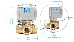 HSH-Flo 1/2" DN15 3 Way 12VDC CR5-01 NPT Brass L