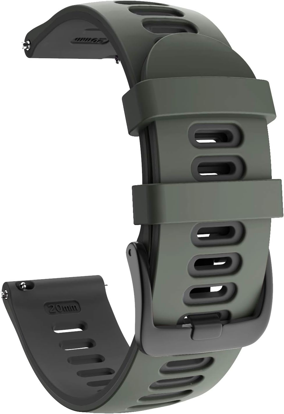 ISABAKE 20mm Silicone Watch Strap for Garmin Vivoactive 3, Forerunner 245/645, Vivomove HR, Samsung Galaxy Watch 42mm