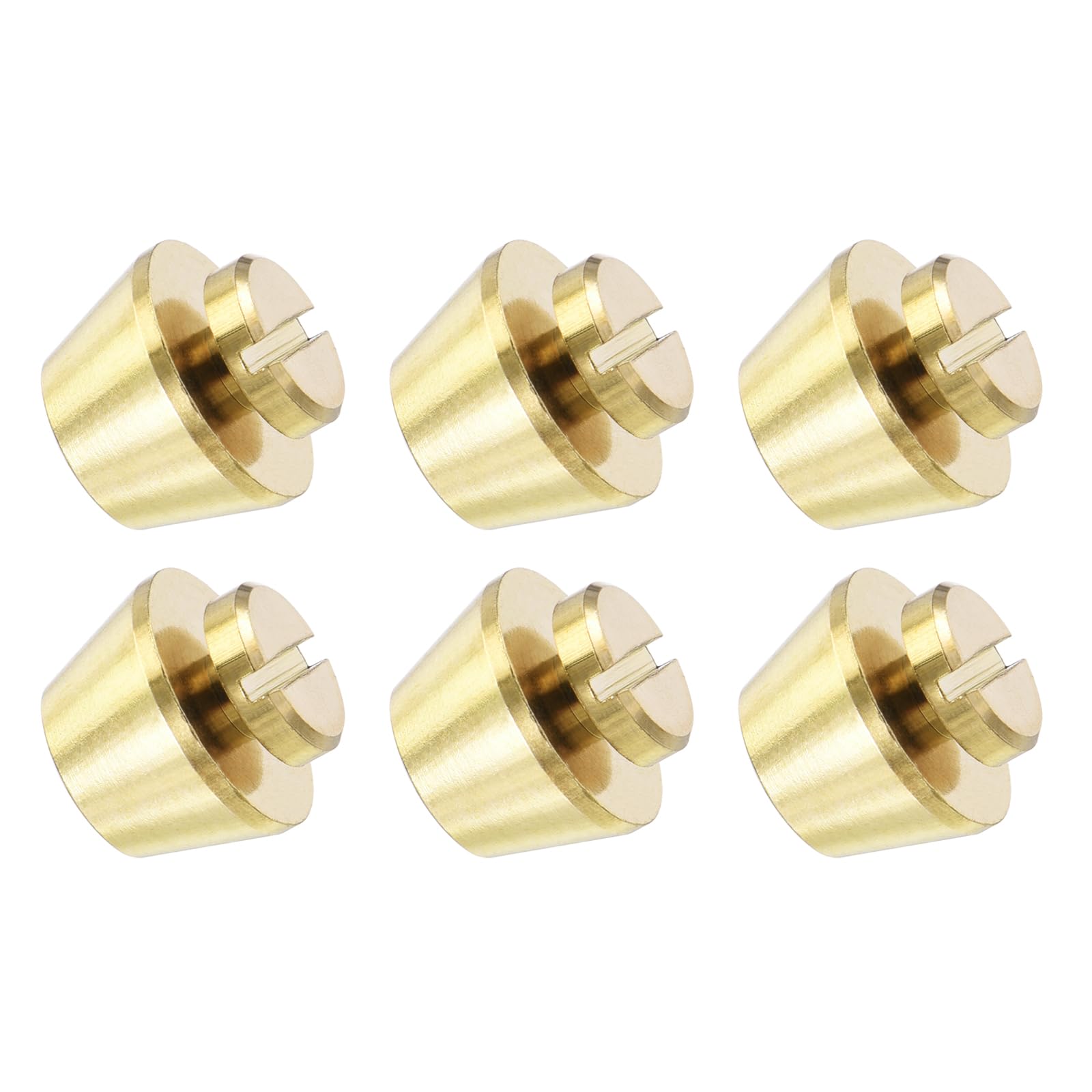 METALLIXITY Screw Back Stud Spike (12x8mm) 6pcs, Flat Head Stud Rivets - for Leather Crafts Purse Bags