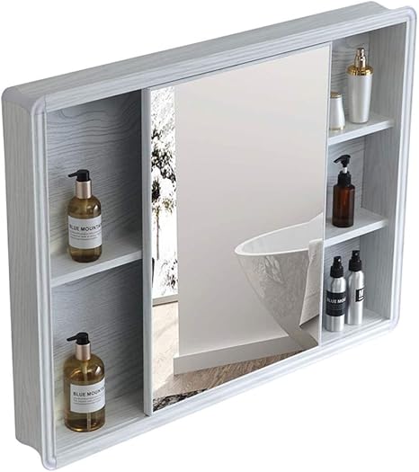Amazon スライディングミラーキャビネット壁掛けキャビネットバスルーム食器棚多目的キッチン薬収納オーガナイザーミラー付き Color 白 Size 60 70cm ミラー 鏡 オンライン通販