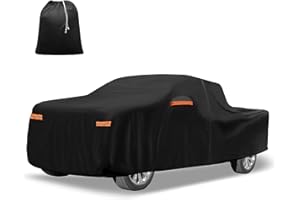 X AUTOHAUX Car Cover for GMC Sierra Crew Cab 6.6FT 210D-PU Outdoor Full Car Cover All Weather with Door Zipper for Waterproof Windproof Sun Rain Snow Protection