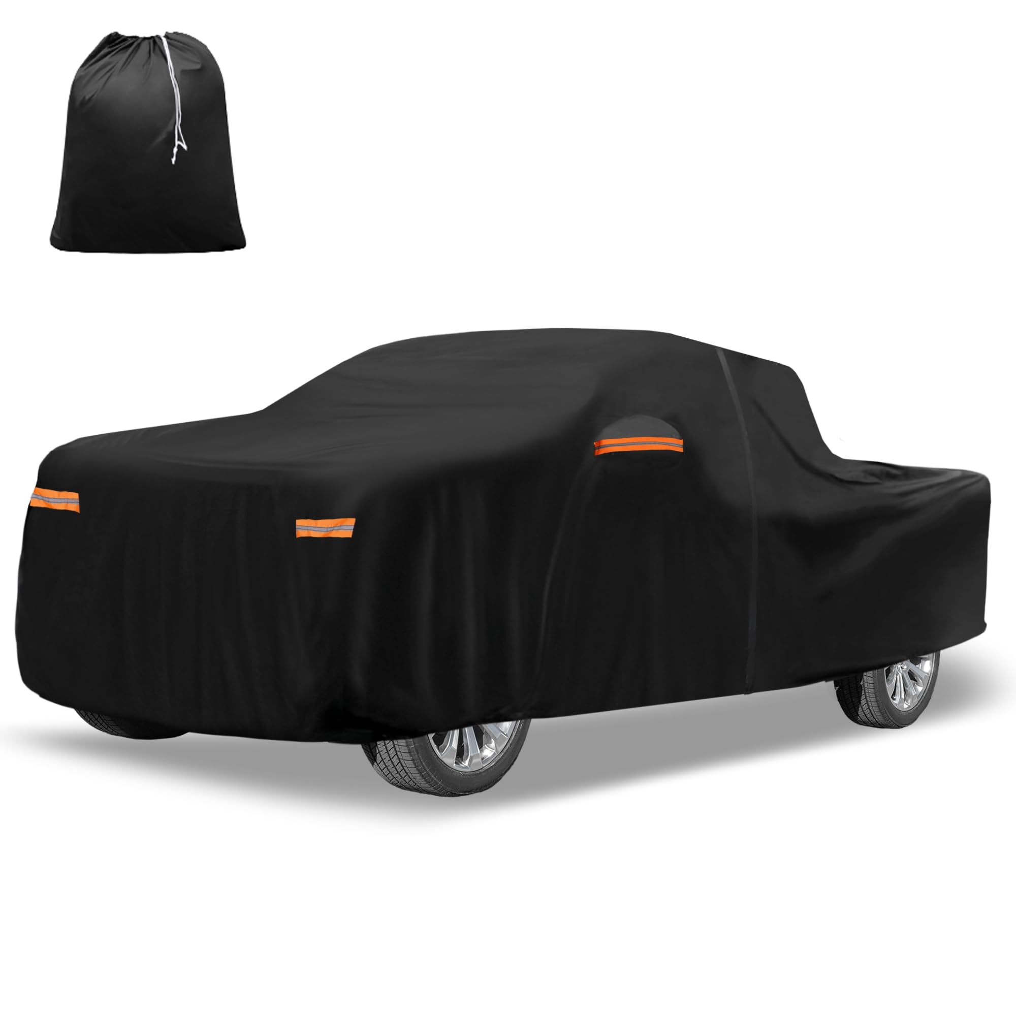 Photo 1 of X AUTOHAUX Car Cover for Chevrolet Silverado Crew 210D-PU Outdoor Full Car Cover All Weather with Door Zipper for Waterproof Windproof Sun Rain Protection