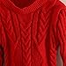 Christmas Sweater Dresses for Girls Ruffle Sweater Long Sleeves Tutu Dress Stitching Knitting Pullover Tops for Kids (Red,120)