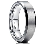 King Will 6mm Men's Silver Wedding Ring - Brushed