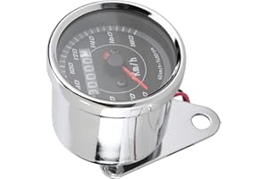 Motorcycle Speedometer,Universal Motorcycle Retro Modification LED Odometer Speedometer Digital Mile Meter Gauge