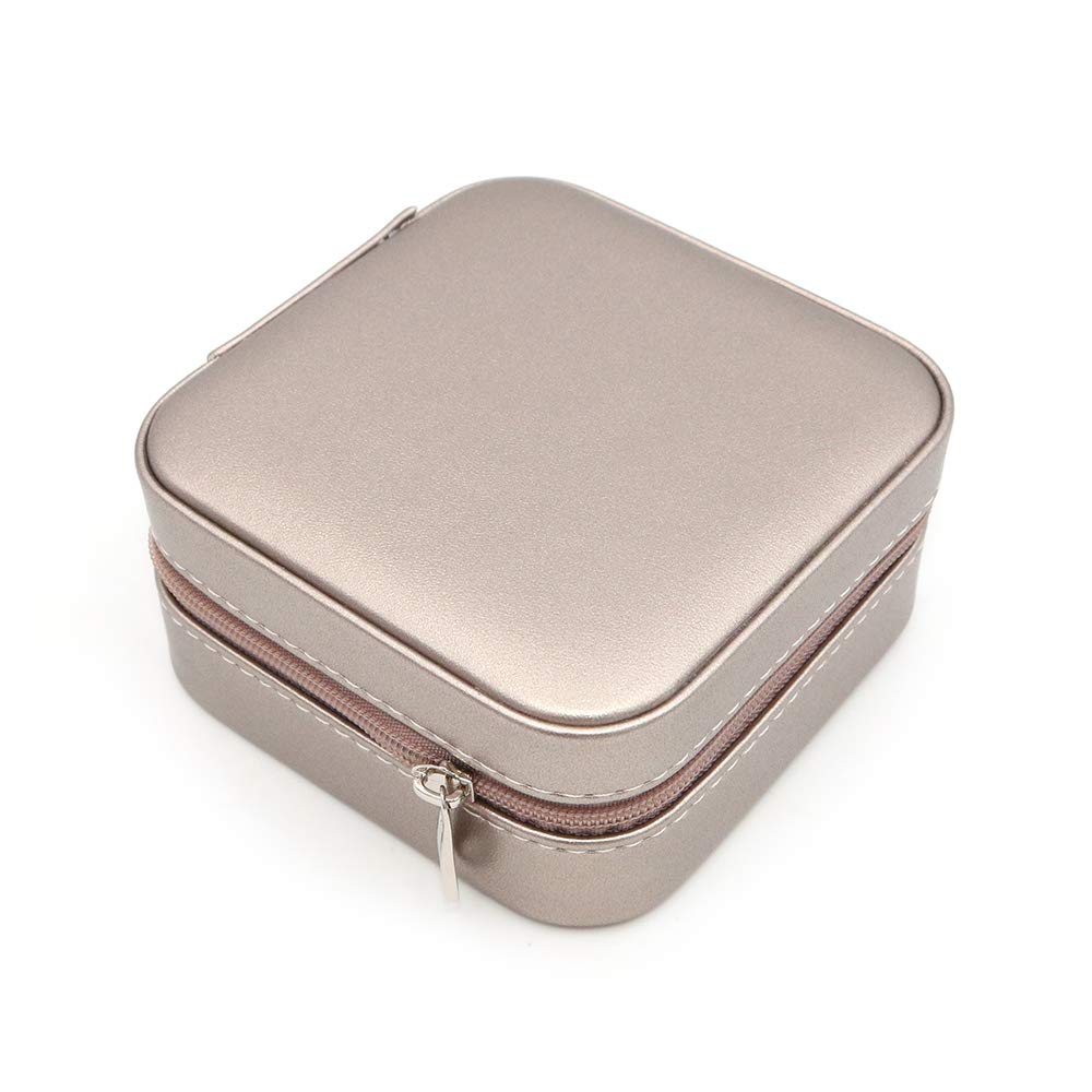 Shiwaki Jewellery Box, Faux Leather Jewelry Case, Jewelry Storage Case for Rings, Earrings, Necklace, Bracelets Organizer Jewellery Storage Boxes - Champagne
