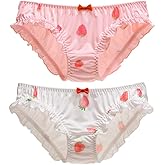 Joyralcos Japanese Stawberry Print Bikini Panties 2 Pack Briefs Cosplay Anime Underwear