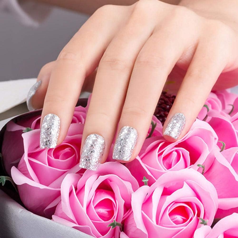 finessci Glitter Powder Sequins, Nail Sequins Colorful Glitter Powder, Manicure Nail Art Decals with Brush Tweezers, Decorations DIY Decals: Home & Kitchen