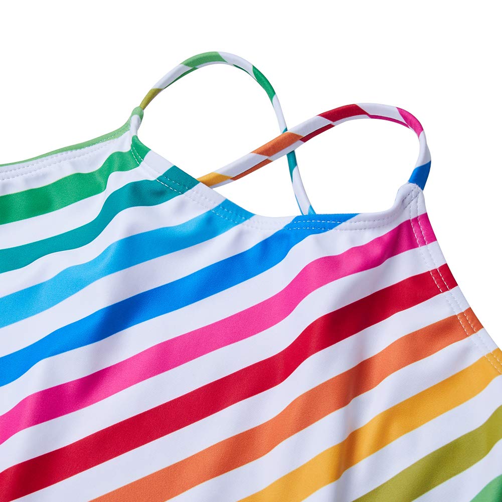 RAISEVERN bébés Filles imprimés Mignon One Piece Maillots de Bain Arc -en- Bain Costume Maillots de Bain Maillots de Bain