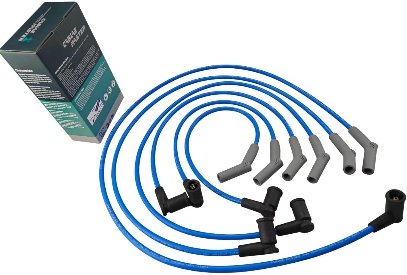 Photo 1 of 8.2MM High Performance Spark Plug Wires Compatible with Ford F-100 F100 Ranger 2001 Ranger 2001-2003 Mazda B3000 2001-2004 3.0L V6 Blue