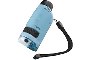 COMFYCOCOON Pocket Microscope, Portable Handheld Microscope with 60x-120x Magnification and LED Lights, Perfect Mini Microscope for Children’s Learning, Education and Exploring The World (Blue)