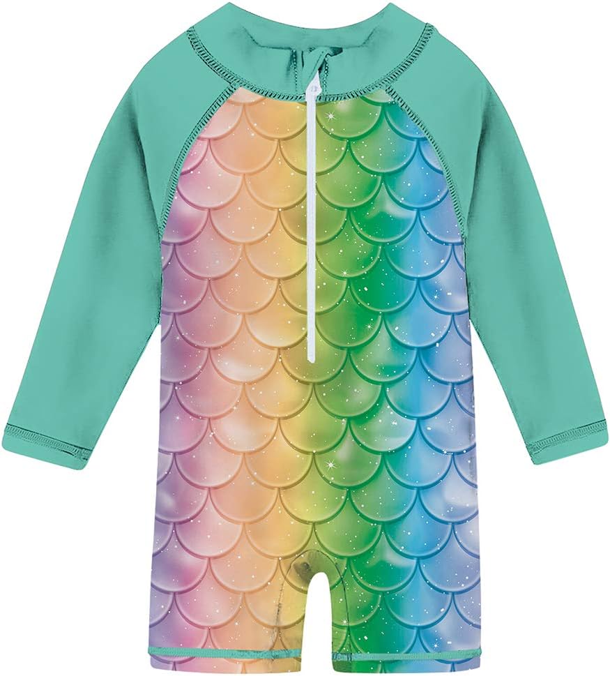 TUPOMAS Baby Girls Rash Guard Swimwear UPF 50+ One Piece Swimsuits Beach Surfing Suits Bathing Suits 6-36 Months