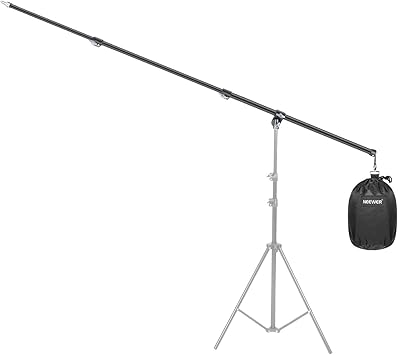 Neewer Brazo Luz Superior Ajustable de 80cm a 210cm con Bolsa de Arena de Contrapeso Vacía