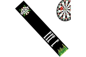Dart Mat - Darts Mat with 4 Throwing Distances, Rubber Dart Board Mats Non-Slip | 300x34cm Darts Carpet Runner, Heavy Duty Fl