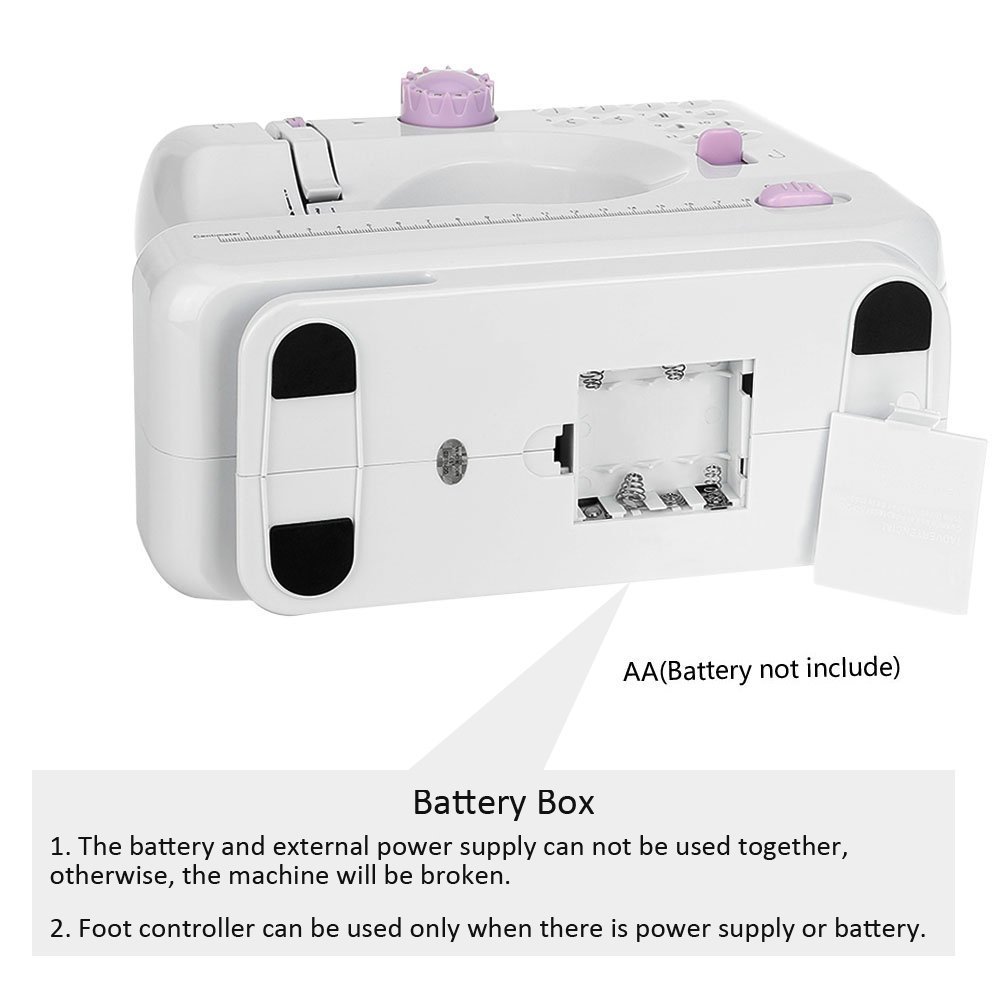 Mini macchina da cucire elettrica portatile professionale macchina cucire manuale per principianti con lampada 12 punti