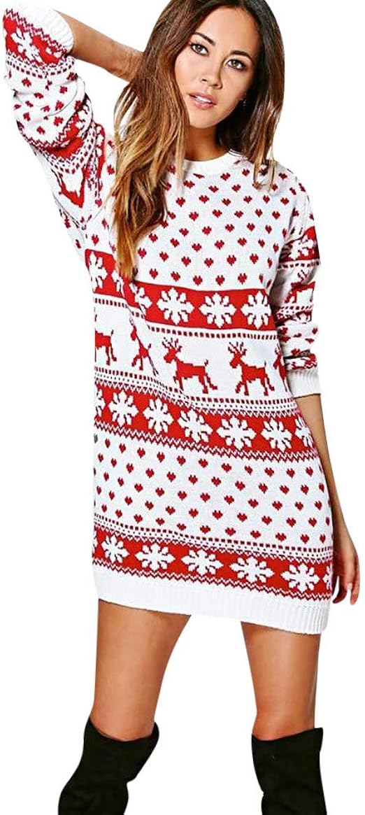 red sweater dress amazon