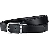 Montblanc 111080 Reversible Black/Brown Belt with Horseshoe Pin Buckle