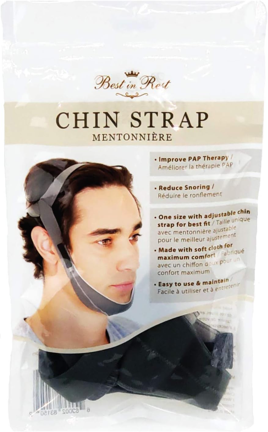 Best in Rest Premium Chin Strap, Adjustable Effective Anti Snoring Sleep Aid Solution, Reduce Snoring and CPAP Mask Leak, for Men and Women.: Health & Personal Care