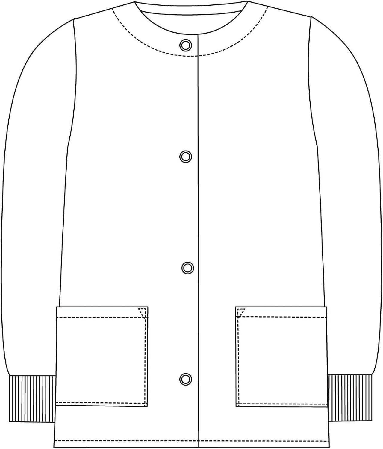 Adar Universal Scrubs for Women - Round Neck Warm-Up Scrub Jacket: Clothing