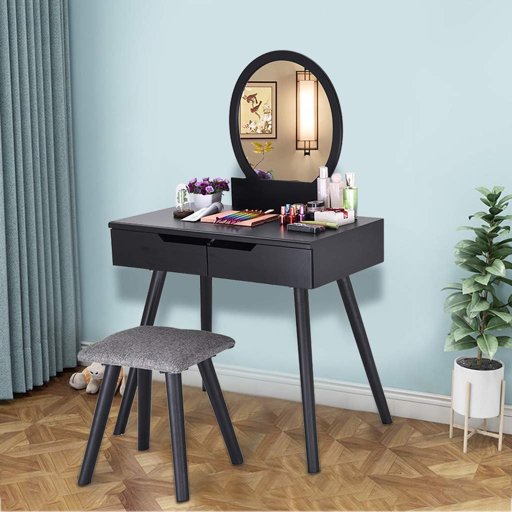 black corner makeup vanity - The Beauty Life