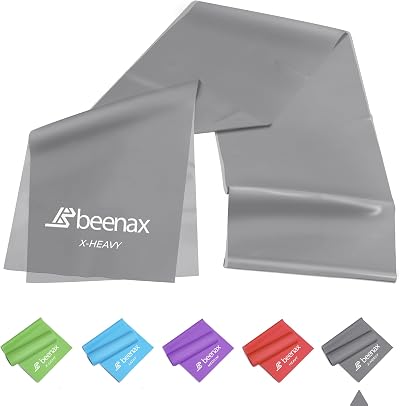 Beenax Resistance Band Grey Extra Heavy 30lb 0.65mm 2m Premium Rubber