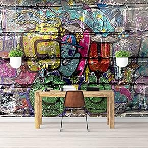 Wall Mural Simple and Mysterious Graffiti Art Removable Self-Adhesive Large Wallpaper - 66x96 inches