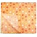 30x30 Inch Plush Fleece Baby Swaddle Blanket - Assorted Unisex Colors Polka Dot Blankets for Receiving Newborns by bogo Brands (Orange)