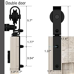 AONAYIOA 60"/5FT Bi-Folding Sliding Barn Door