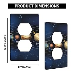 Pznen Planet Outer Space Duplex Wall Plate Solar