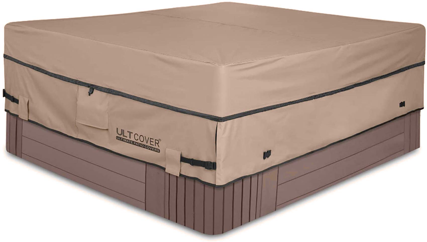 ULTCOVERWaterproof 600D Polyester Square Spa Cover