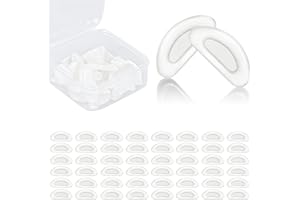 AvoDovA 25 Pairs Eye Glasses Nose Pads, D Shape Adhesive Nose Pads Stick on Anti-Slip Soft Silicone Eyeglasses Nose Pads for 