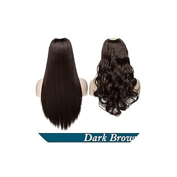 Amazon Com Synthetic Hair Extension Clips Ins One Piece Straight