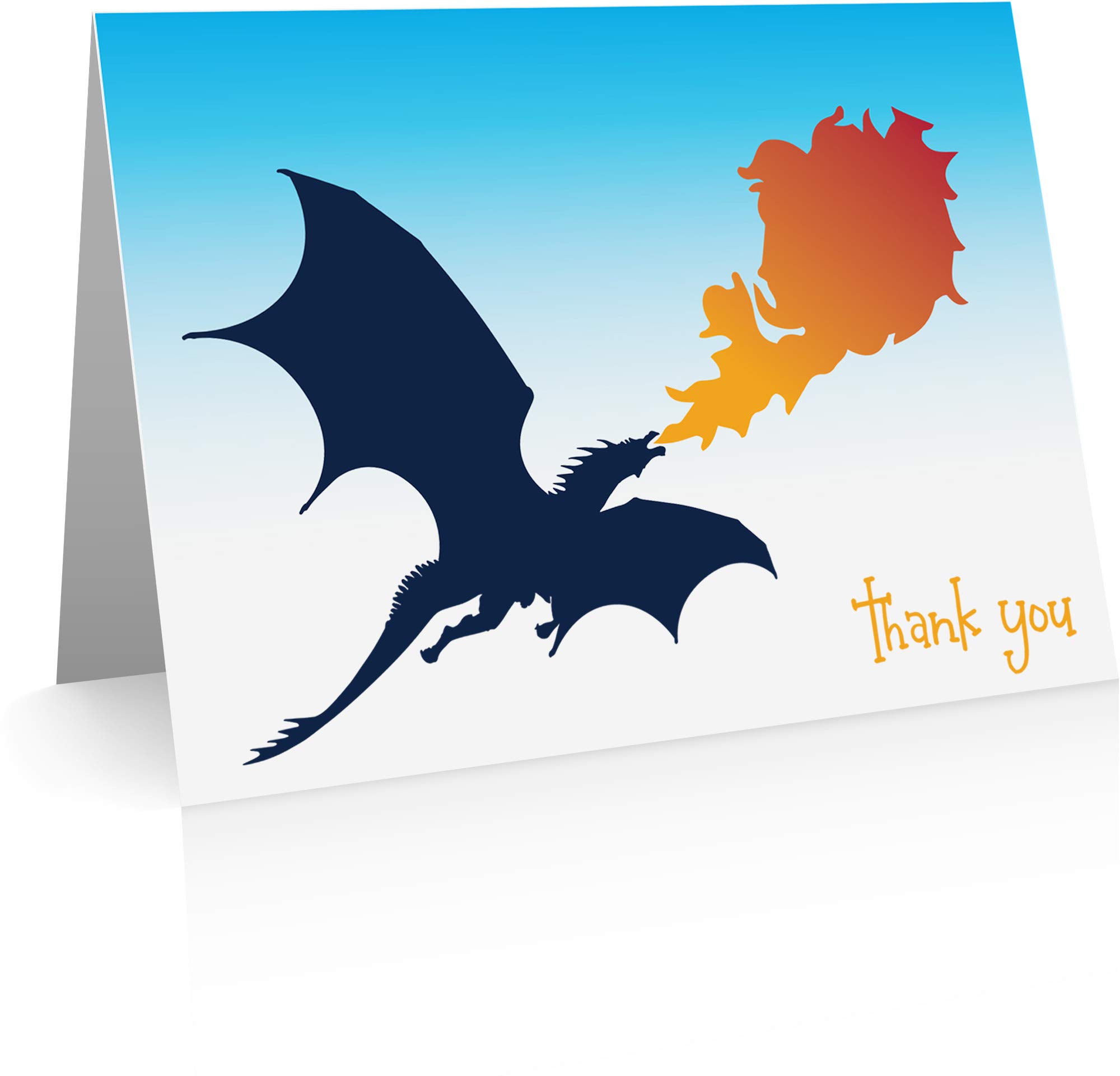 Little Notes by Comptime Dragon Thank You Cards (12 Cards and Blank Envelopes)