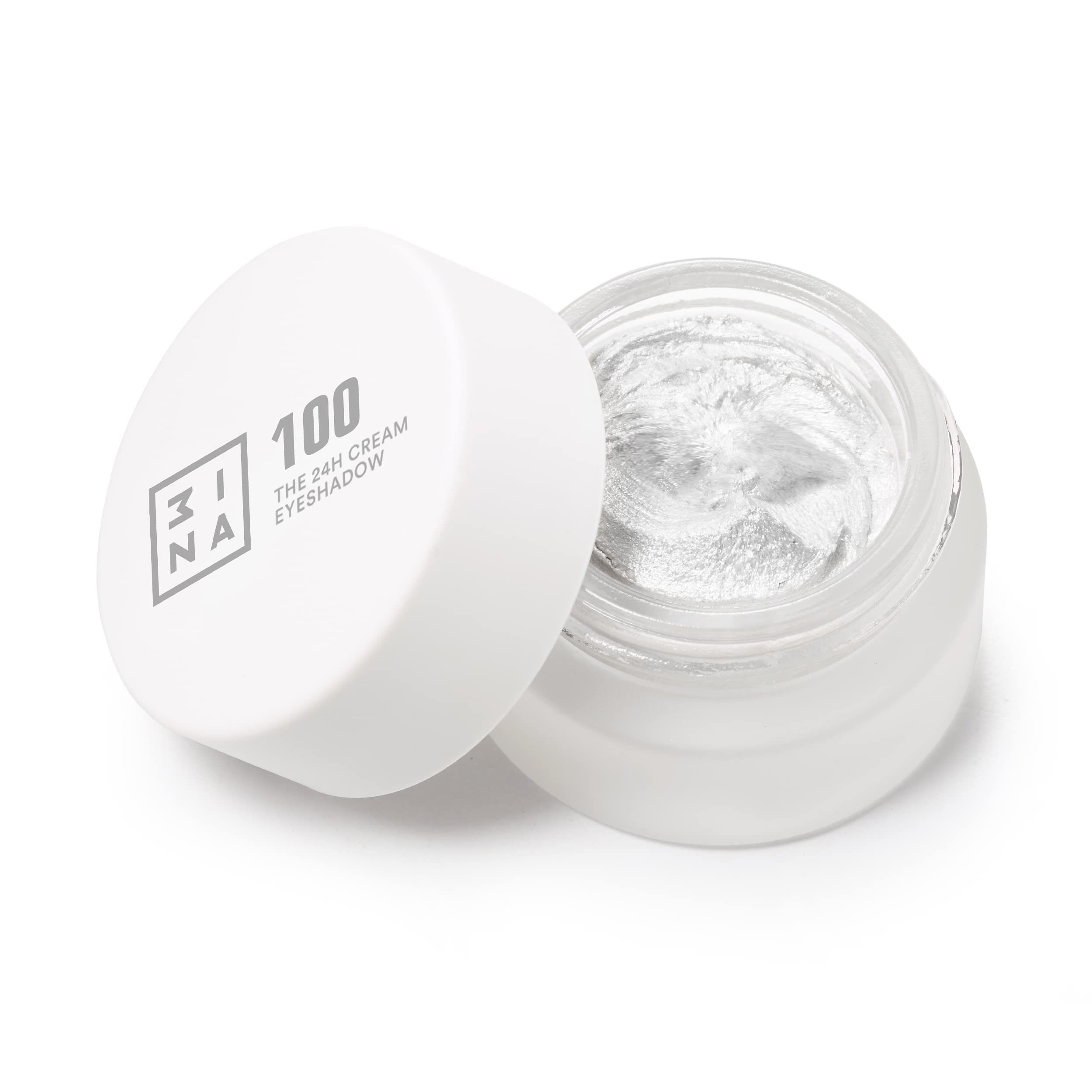 3INA MAKEUP - The 24H Cream Eyeshadow 100 - White - 24H Waterproof Fast Drying - Matte Shimmer Glitter Eyeshadow - Vegan - Cruelty Free