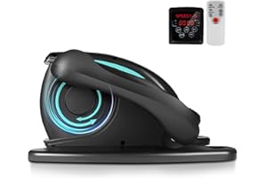 ANCHEER Under Desk Elliptical, Electric Leg Exerciser While Sitting for Seniors, Quiet Portable Ellipse Leg Exerciser as Seen on TV Motorized Seated Pedal Exerciser with Remote Control for Home Office