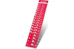 hylissus 34 Nut and Bolt Thread Checker, Bolt and Nut Identifier Gauge Thread Checker Standard and Metric Board Wall Mount Screw Size and Thread Gauge