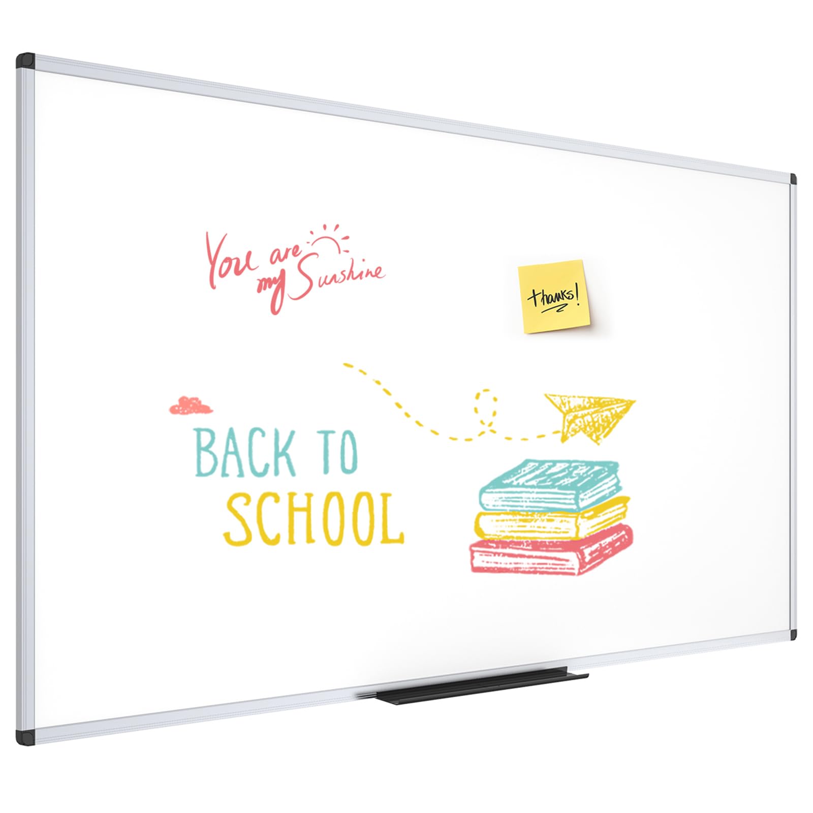 Photo 1 of VIZ-PRO Dry Erase Board/Whiteboard, 96 x 48 Inches, Wall Mounted Board for School Office and Home 8' x 4'