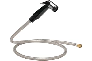 Plumb Craft Black Kitchen Sink Sprayer with Hose Attachment 7635100T, Water Hose and Kitchen Sink Sprayer Replacement, Thumb-triggered Head, Versatile Sink Accessory for Home Improvement