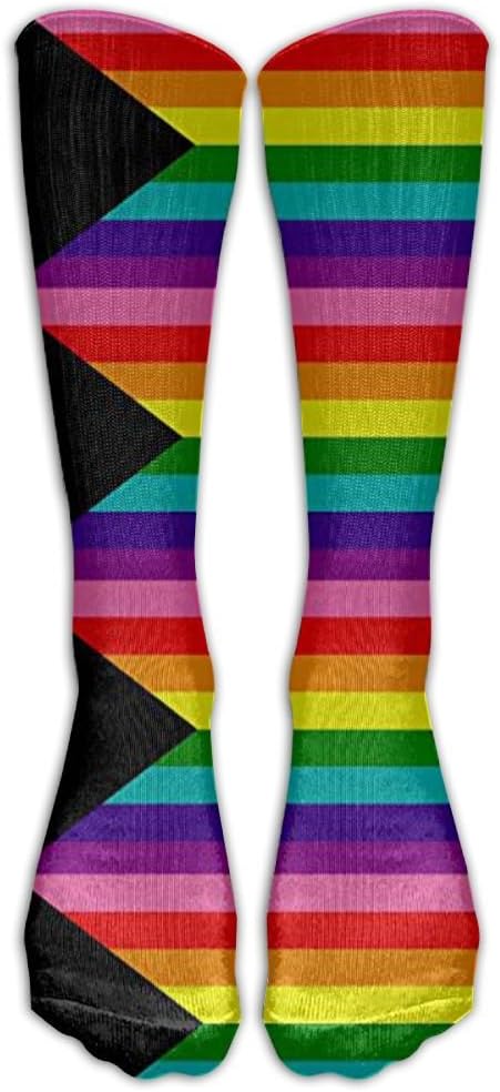 QCa Demi Gay Pride Flag Unisex Sport Calf Long Team Socks