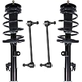 Detroit Axle - Front Struts Sway Bar Links for 2008-2011 Toyota Highlander | Complete 2 Struts w/Coil Springs 2 Sway Bar Links 2009 2010 Replacement Suspension Strut Shock Assembly