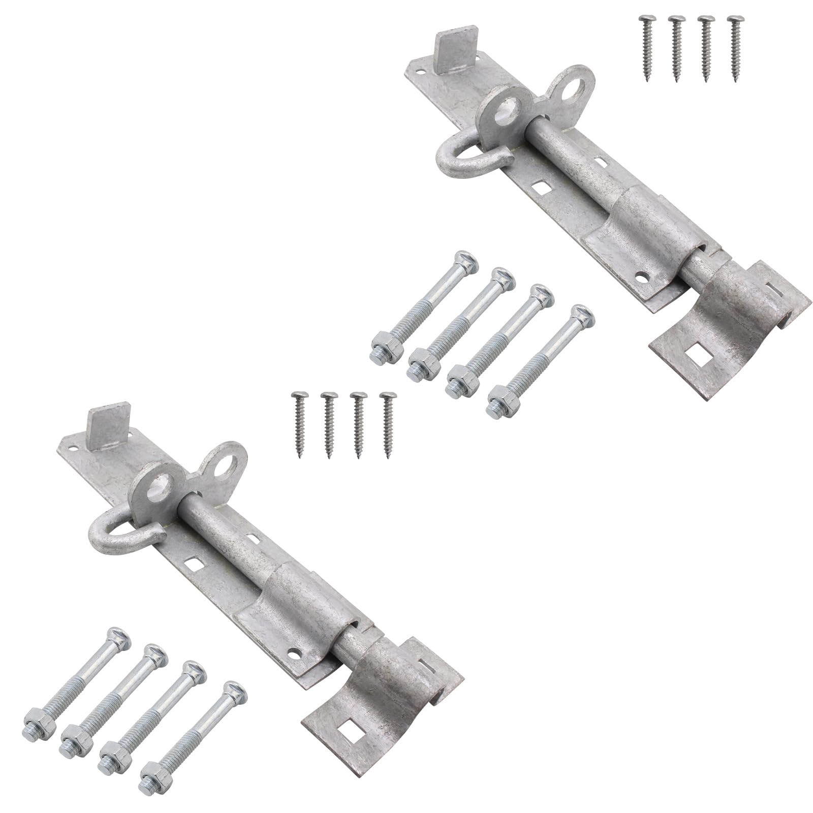 Lockable Sliding Bolt | Brenton Pad Bolt | 150mm / 6 Inch | Hot Dipped Galvanised | Pack of 2