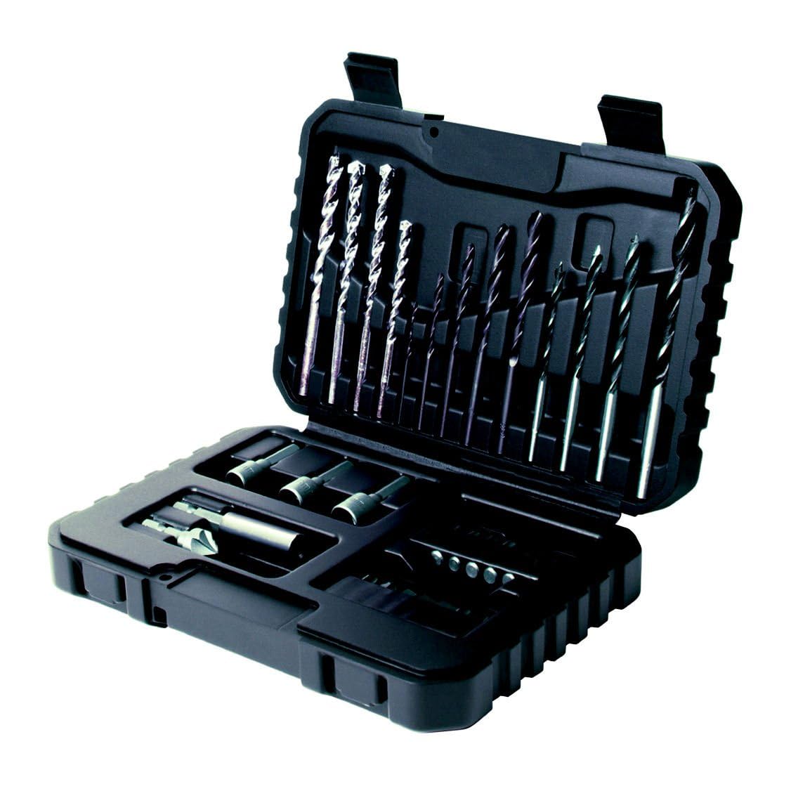 Black+Decker Bit- und Bohrer-Set (Zubehör-Set für alle Elektrowerkzeuge, magnetischer Universalhalter, mit stabiler Kassette, 32 teilig) A7216