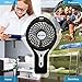 Anpress Mini Personal Fan USB Rechargeable Handheld Fan with 3 Speed Adjustable, 7-Colorful Night Light, Battery/USB Powered, Portable Cool Student Fan for Home Office Outdoor and Travel (Black)