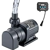 hygger 800GPH Quiet Submersible and External 24V Water Pump, with Controller (30%-100% Settings), Powerful Return Pump for Fish Tanks, Aquariums, Ponds, Fountains, Sump, Hydroponics (25W, 9.8ft)